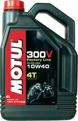 Motul 300V Factory Line Road Racing Synthetisch Motorradöl für Viertaktmotoren 10W-40 4Es