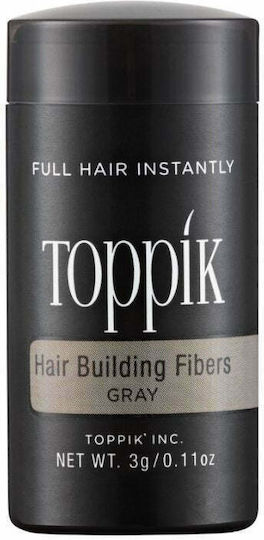 Toppik Hair Building Fibers with Keratin Hair Building Fibers Travel Grey 3gr