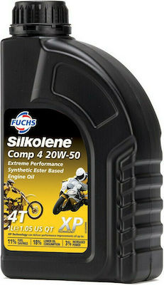 Fuchs Silkolene Comp 4 XP Synthetic Motorcycle Oil for Four-Stroke Engines 20W-50 1lt