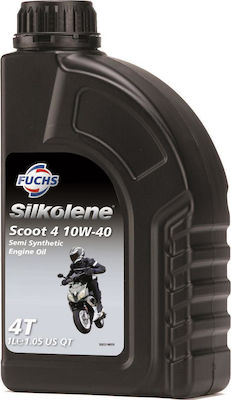 Fuchs Silkolene Scoot 4 Semi-synthetic Motorcycle Oil for Four-Stroke Engines 10W-40 1lt