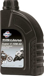 Fuchs Silkolene Super 4 Semi-Synthetic 10W-40 4-Stroke Motorcycle Motor Oil 1lt