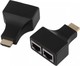 DeTech HDMI Männlich Zu RJ-45 2x Weiblich 1 Stück