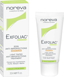 Noreva Exfoliac Light Tinted Anti-imperfections Treatment Light Κρέμα κατά των Ατελειών 30ml
