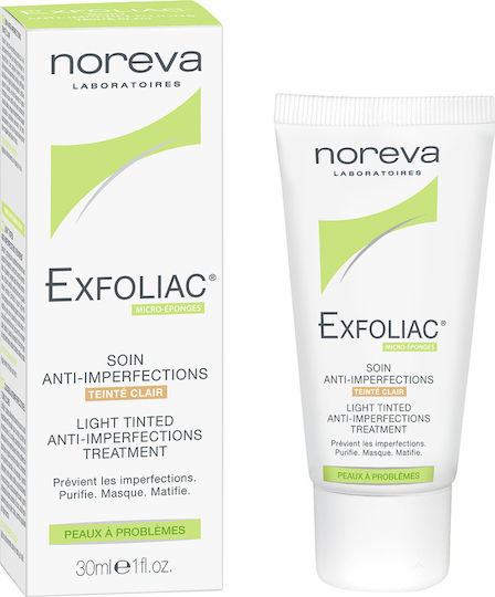 Noreva Exfoliac Light Tinted Anti-imperfections Treatment Licht Creme Gesicht Gefärbt 30ml