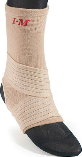 IM Support ES-904 Elastic Ankle Brace with Straps in Beige color