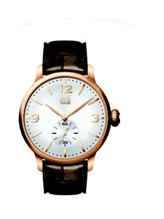 Visetti Men's Watch 45mm Battery with Brown Lea...