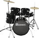 Dimavery DS-200 Schlagzeug-Set Schwarz