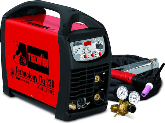 Telwin Technology Tig 230 DC-HF/LIFT Ηλεκτροκόλληση Inverter TIG / MMA με Μέγιστο Ρεύμα Συγκόλλησης 220A και Κύκλο Εργασίας 30%