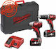 Milwaukee M18 BPP2C-402C Set Impact Screwdriver & Impact Drill Driver 18V with 2 Batteries 4Ah and Case