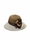 Brown Flower Straw Hat 601 OEM