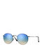 Ray Ban Round Metal Sunglasses with Black Metal Frame and Light Blue Gradient Lens RB3447 002/4O