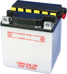 Open Type Motorcycle Battery with Capacity 5.5Ah