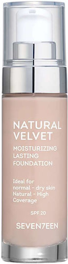 Seventeen Natural Velvet Longlasting Matte Liquid Foundation SPF20 03 Light Beige 30ml