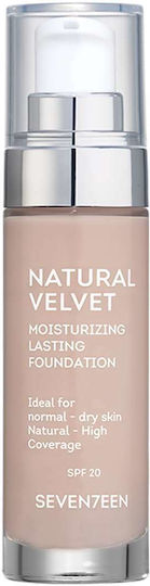 Seventeen Natural Velvet Longlasting Matte Liquid Foundation SPF20 80 Tan 30ml