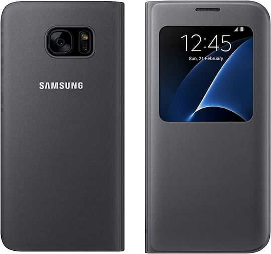 Samsung Book Δερματίνης Μαύρο (Galaxy S7 Edge) GWW