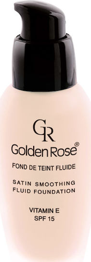 Golden Rose Satin Smoothing Fluid Foundation Лилаво/бяло SPF15 34мл