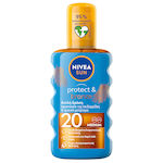 Nivea Protect & Bronze Wasserdicht Sonnenschutzmittel Öl für den Körper SPF20 in Spray 200ml