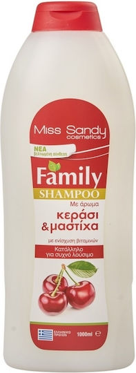 Miss Sandy Family Shampoo Cherry & Mastic Shampoos for All Hair Types 1000ml