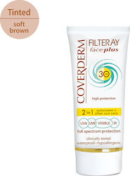 Coverderm Filteray Plus 2 in 1 Soft Brown Beige Dry/Sen SPF30 Tinted 50ml