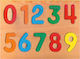 Wooden Kids Peg Puzzle Numbers Colored for 2+ Years 10pcs Anelixi