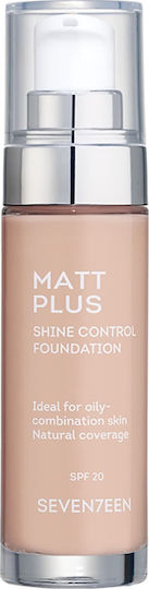 Seventeen Matt Plus Лилаво/бяло SPF20 01 Светло бежово 30мл