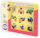 Wooden Kids Peg Puzzle Transport Means II Colored 9pcs Anelixi