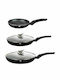 Blaumann Pans Set of Aluminum with Stone Coating Black 5pcs