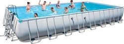Bestway Schwimmbecken mit Metallic-Rahmen Grau
