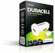 Duracell Car Charger 2.4A with one Port: 1xUSB with Cable Lightning White Color