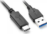Powertech Regular USB 3.0 Cable USB-C male - USB-A male Μαύρο 2m (CAB-UC002)