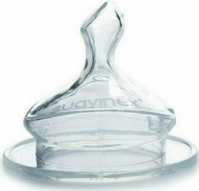 Suavinex Baby Bottle Teat of Silicone Slow Flow for 0+ months 2τμχ