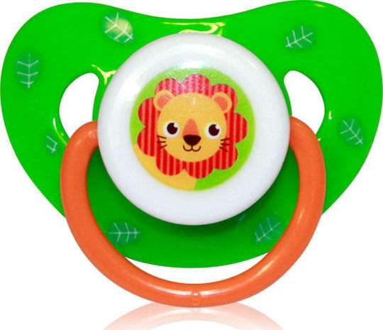 Lorelli Zoo Pacifier Silicone with Case Lion - Green-Orange for 0+ months