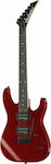 Jackson Electric Guitar JS12 Dinky Metallic with HH Pickups Layout, Tremolo, Rosewood Fretboard in Red