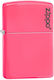 Zippo Classic Windproof Lighter Flame Neon Pink