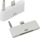 Convertoare 3.5mm / Lightning Masculin În Apple 30-pini Feminin Alb 1 Bucată