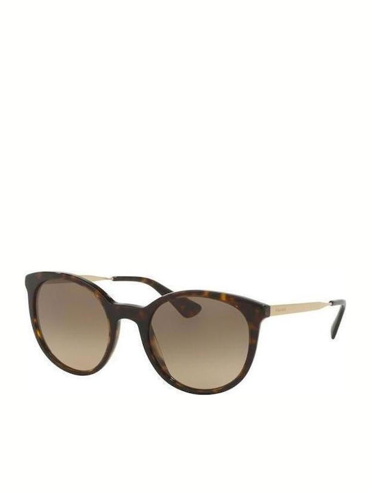 Prada Prada Women's Sunglasses with Brown Tartaruga Frame and Gradient Lenses SPR17S 2AU3D0