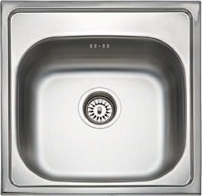 Donau Drop-In Spüle Inox Satiniert B50xT50cm Silber