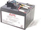 APC Replacement Cartridge 48 UPS Battery with Capacity 12Ah and Voltage 6V 1pcs