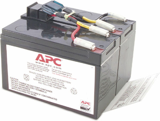 APC Replacement Cartridge 48 UPS Battery with Capacity 12Ah and Voltage 6V 1pcs