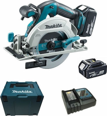 Makita Δισκοπρίονο 18V 2x5Ah με Ρύθμιση Ταχύτητας και με Σύστημα Αναρρόφησης