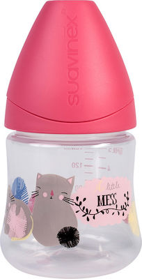 Suavinex Plastic Bottle Anatomical, Πλαστικό Μπιμπερό 'A Little Pink Mess' Anti-Colic with Rubber Nipple for 0+, 0+ m, months Pink 150ml 103800141/A Little Pink Mess