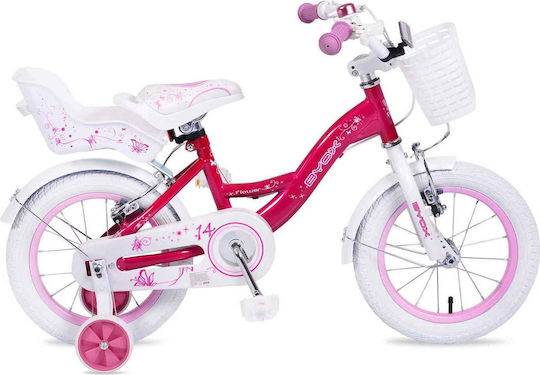 Byox Flower 14" Kids Bicycle BMX with Aluminum Frame Fuchsia