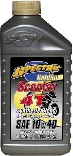 Spectro Golden Scooter 4T Teilsynthetisch Motorradöl für Viertaktmotoren 10W-40 1Es