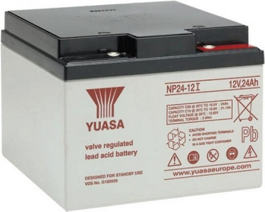 Yuasa NP24-12 Батерия UPS с Капацитет 24Ах и Напрежение 12V 1бр