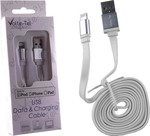 Volte-Tel Flach USB-A zu Lightning Kabel Weiß 1m (8146305)