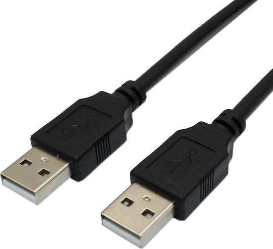 Bridge Cable USB 2.0 Cablu USB-A - USB-A Negru 1.5m AK018-S