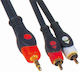 Bridge Cable Кабел За Звук 3,5 мм Мъжки - RCA Мъжки Черен 5м 30288B