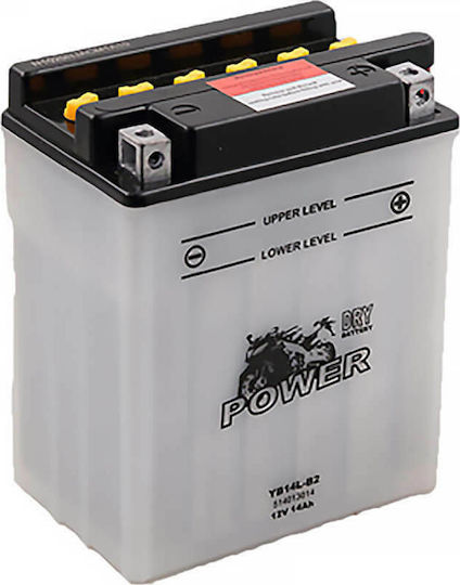 Power Batteries Deschis Baterie Motocicleta YB14L-B2 160A cu Capacitatea 14Ah