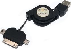 Minim MINIM USB to Apple 30-Pin / micro USB / mini USB Cable 0.75m Minim MINIM USB to Apple 30-Pin / micro USB / mini USB Cable 0.75m