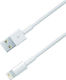 MediaRange Редовна USB-A към Lightning кабел Бял 1м (MRCS137)